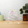 Personalized Name To My Bonus Mum Heart Acrylic Plaque, Stepmother Gifts, Mother's Day Gifts For Stepmom, Birthday Gifts, Sentimental Gifts