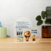 Lion Dad and Son plaque