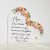 Personalized mother of the bride gift from daughter, wedding gift for mom on the wedding day, mom and daughter heart acrylic plaque