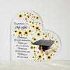 Plaque Graduation Print Heart Acrylic Plaque, Graduation Gift For Her from College, Class of 2023 Grad Gift, High School Graduation