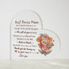 Plaque Best Bonus Mom Heart Acrylic Plaque, Mother's Day Gift For Mom, Mom & Daughter Best Gift For Mother Day, Mothers Plaque Grateful Birthday