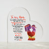 Plaque Son To Mom Birthday Gifts for Mom From Son Mothers Day Plaque Presents for Mom Acrylic Heart Sign