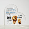 Lion Dad and Son plaque