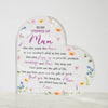 Personalized Name To My Bonus Mum Heart Acrylic Plaque, Stepmother Gifts, Mother's Day Gifts For Stepmom, Birthday Gifts, Sentimental Gifts