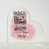 Plaque Sentimental Quotes For Mom Acrylic Heart Plaque For Mother, Mother's Day Gift Idea, Birthday Gift Idea For Mom