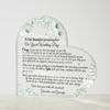 Personalized To My Granddaughter On Her Wedding Day Heart Acrylic Plaque, Custom Bride Gift From Grandparents, Gift For Granddaughter