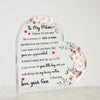 Plaque Flowers Gifts for Mom from Daughter Son Kids Acrylic Heart, Mothers Plaque Grateful Birthday, Love Heart Acrylic, Best Mom Sign Acrylic Heart Sign