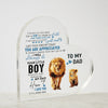 Lion Dad and Son plaque