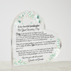 Personalized To My Granddaughter On Her Wedding Day Heart Acrylic Plaque, Custom Bride Gift From Grandparents, Gift For Granddaughter