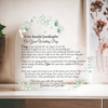 Personalized To My Granddaughter On Her Wedding Day Heart Acrylic Plaque, Custom Bride Gift From Grandparents, Gift For Granddaughter