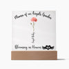 Miscarriage Gift for Mom, Personalized Birthflower gift for mom, Miscarriage keepsake for mother, LED Light Acrylic Plaque, Mama of an Angel Plaque