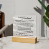 To My Husband "Fate Brought Us Together" Acrylic Plaque, Best Birthday Gift for Husband, Anniversary Gift for Him, Husband Gift from Wife