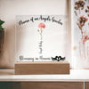 Miscarriage Gift for Mom, Personalized Birthflower gift for mom, Miscarriage keepsake for mother, LED Light Acrylic Plaque, Mama of an Angel Plaque
