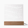 To My Husband Can't Live Without You Acrylic Plaque, Anniversary Gift to Husband, Best Wedding Gift Idea, Sentimental Gift to Husband