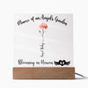 Miscarriage Gift for Mom, Personalized Birthflower gift for mom, Miscarriage keepsake for mother, LED Light Acrylic Plaque, Mama of an Angel Plaque
