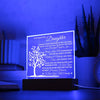 Daughter Keepsake Gift - Lamp of Love, LED Square Acrylic for Daughter, Best Christmas Gift Idea, Thoughtful Gift for Her, Sentimental Gift
