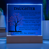 Daughter Keepsake - Lamp of Love, Unique Birthday Gift for Daughter, Daughter's Christmas Gift, Heartfelt Gift for Daughter, Daughter's Gift