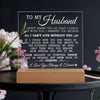 To My Husband Can't Live Without You Acrylic Plaque, Anniversary Gift to Husband, Best Wedding Gift Idea, Sentimental Gift to Husband
