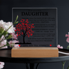 Daughter Keepsake - Lamp of Love, Unique Birthday Gift for Daughter, Daughter's Christmas Gift, Heartfelt Gift for Daughter, Daughter's Gift