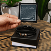Stepfather Gift, Men's Braided Vegan Leather Bracelet With Message Card