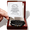 Bonus Son Gifts for Stepson Gift Step Son Gifts Leather Bracelet Love You Forever Bead Bracelet