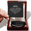 Promise Bracelet For Him, Personalized Sentimental Gifts For Boyfriend, To My Man Bracelets, Birthday Christmas Anniversary Valentine Gift