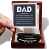 Dad Bracelet Fathers Day Gift from Kids, Engraved Vegan Leather Mens Bracelet, Gift from Daughter Son, Gift for Man, Bracelet for Men.