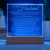 To My Husband "I Can't Live Without You" Acrylic Plaque, Meaningful Gift for Husband, Gift from Wife, Best Birthday Christmas Gift for Him