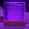 To My Husband "I Can't Live Without You" Acrylic Plaque, Meaningful Gift for Husband, Gift from Wife, Best Birthday Christmas Gift for Him