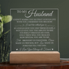 To My Husband "I Can't Live Without You" Acrylic Plaque, Meaningful Gift for Husband, Gift from Wife, Best Birthday Christmas Gift for Him