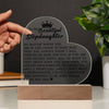 To My Beautiful Stepdaughter I Will Forever Be Here For You Acrylic Heart Plaque with Heartfelt Message, Stepdaughter Gift, From Stepmom