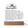 To My Beautiful Stepdaughter I Will Forever Be Here For You Acrylic Heart Plaque with Heartfelt Message, Stepdaughter Gift, From Stepmom
