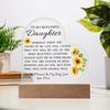 To My Beautiful Daughter "Someday When The Pages of My Life End" Acrylic Heart Plaque, Daughter Gift, Unique Sentimental Gift From Mom