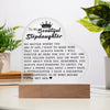 To My Beautiful Stepdaughter I Will Forever Be Here For You Acrylic Heart Plaque with Heartfelt Message, Stepdaughter Gift, From Stepmom