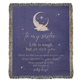 Moon and Stars Sister Woven Blanket