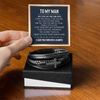 Mens Cross Leather Bracelet Gift For Boyfriend On Birthday Anniversary Christmas Present Keepsakes Message Card Jewelry For Him