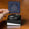 Personalized Son Cross Leather Bracelet Men's Cross Braided Vegan Leather Bracelet with Message Card