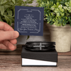 Personalized Son Cross Leather Bracelet Men's Cross Braided Vegan Leather Bracelet with Message Card