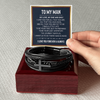 Mens Cross Leather Bracelet Gift For Boyfriend On Birthday Anniversary Christmas Present Keepsakes Message Card Jewelry For Him