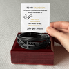 To My Grandson Pray On It Pray Over It Pray Through It Leather Cross Bracelet With Message Card Christmas Birthday Wedding Graduation
