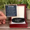 Mens Cross Leather Bracelet Gift For Boyfriend On Birthday Anniversary Christmas Present Keepsakes Message Card Jewelry For Him