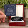 Personalized Son Cross Leather Bracelet Men's Cross Braided Vegan Leather Bracelet with Message Card