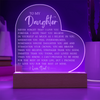 To My Daughter "Never Forget That I Love You" Acrylic Heart Plaque, Sentimental Gift, Father to Daughter Gift, Gift From Dad