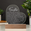 To My Daughter "Never Forget That I Love You" Acrylic Heart Plaque, Sentimental Gift, Father to Daughter Gift, Gift From Dad