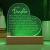 To My Daughter "Never Forget That I Love You" Acrylic Heart Plaque, Sentimental Gift, Father to Daughter Gift, Gift From Dad