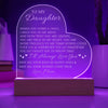 To My Daughter I'll Always Love You Acrylic Heart Plaque, Daughter Keepsake, Daughter Gift From Mom, Unique Sentimental Gift For Her