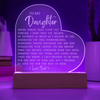To My Daughter "Never Forget That I Love You" Acrylic Heart Plaque, Sentimental Gift, Father to Daughter Gift, Gift From Dad