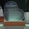To My Granddaughter "Believe In Yourself" Acrylic Heart Plaque Gift for Granddaughter, Granddaughter Plaque, Granddaughter Gift from Grandma