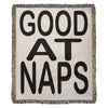 Good At Naps Blanket HG – Original Design – Black and White – Living Room Throws – Classic Home Decor – Dorm Room – Kids Bedroom