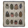 Beetle Party Woven Blanket HG - Boho Colorful Home Decor - Unique Home Decor Beetle Design